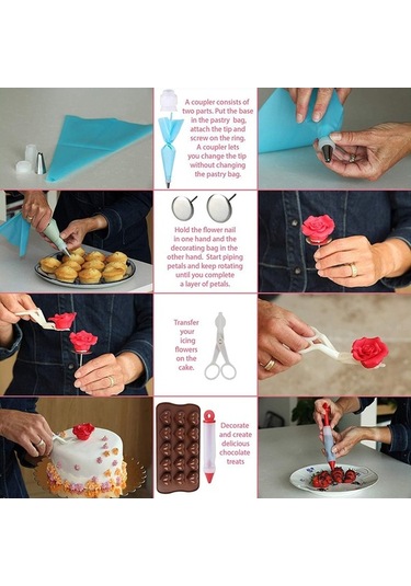Bloomnest 73 Parça Profesyonel Kek Ve Cupcake Dekorasyon Seti - Pişirme Malzemeleri Pikap Standı Diğer