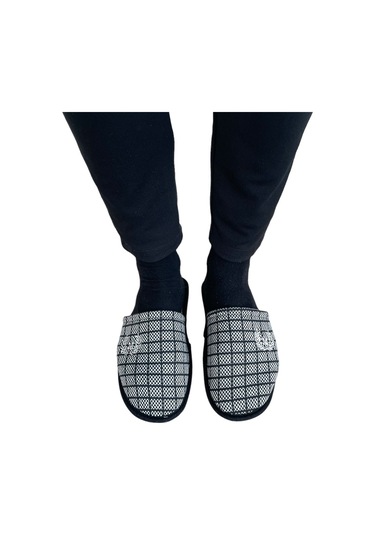 Siyah Kışlık Erkek Ev Terliği-siyah