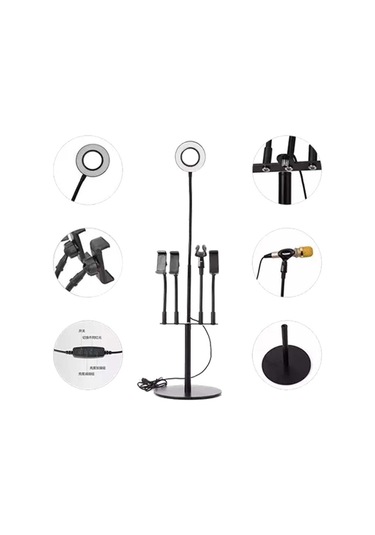 E2m Ytb-05 5in1 Metal Işıklı Stand Siyah