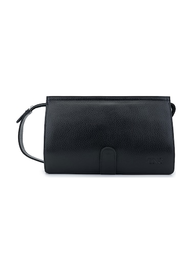 Tamer Tanca Erkek Hakiki Deri Siyah Floter El Çantası 301 1023 Erk Canta Sk24-25 Sıyah Fltr Siyah