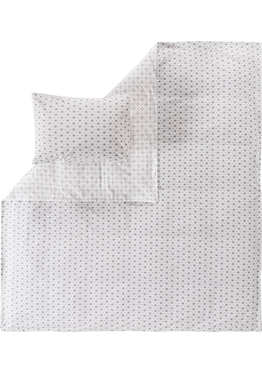 Mix & Match Bloom %100 Pamuk Tek Kişilik Nevresim Seti Gri
