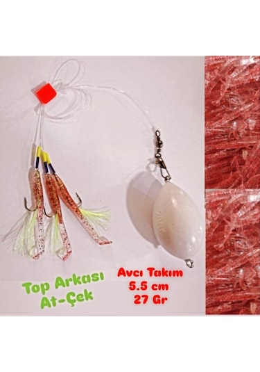 At-çek Spin Top Arkası 5,5 Cm 27 Gr Kırmızı Avcı Balık