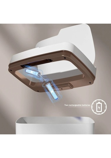 Fastbuy 37 15/18l Akıllı Sensörlü Çöp Kovası, Su Çöp Kovası, Modern Ve Şık Ev Dekoru İçin İдеal, Halka Ve Ofis İçin Uygun Beyaz