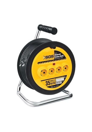 SGS Makaralı Elektrik Uzatma Kablosu 3x1.5 35mt