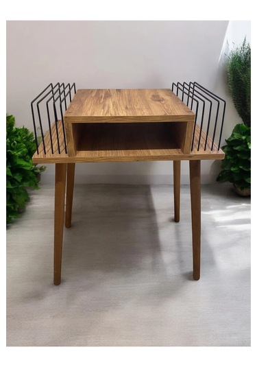 Plak Ve Pikap Sehpası 2 Li Atlantik Çam Ahşap Ayaklı