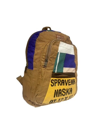 Kaliteli Renkli Vintage Salaş Disayn Günlük Sırt Gezi Okul Seyahat Çantası 28 Cm X 37 Cm Mavi