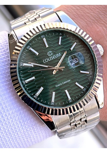 Coliseum Çelik Kordon Takvimli Kadran Kutulu Seri Erkek Kol Saati Ft.aas.ı005