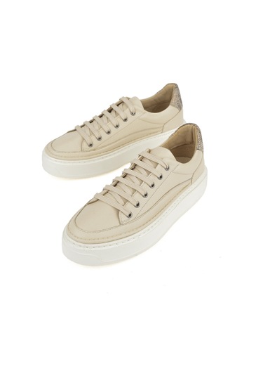 Ziya, Kadın Hakiki Deri Sneaker 1511035z6200 Krem 1511035z6200 004 Krem