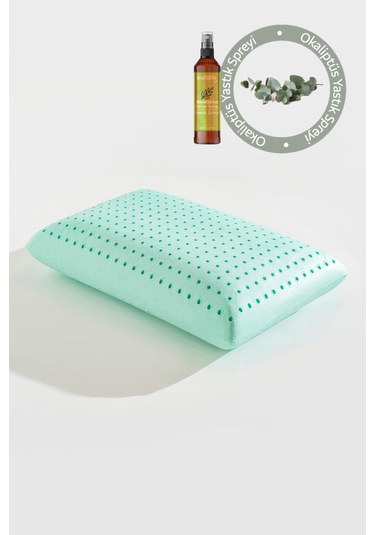 Aroma Terapi Okaliptüs Visco Yastık Ve Yastık Spreyi Beyaz