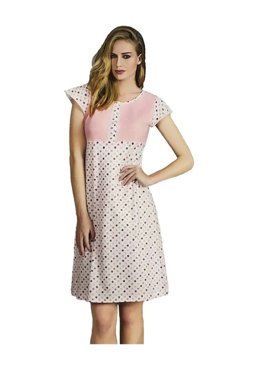 Kadın Ekru Renk Gecelik Kod 138 Ekru