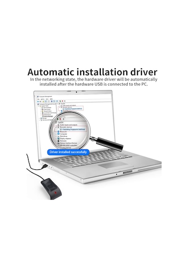 Usb Parmak İzi Okuyucu Masaüstü Biyometrik Tarayıcı Siyah