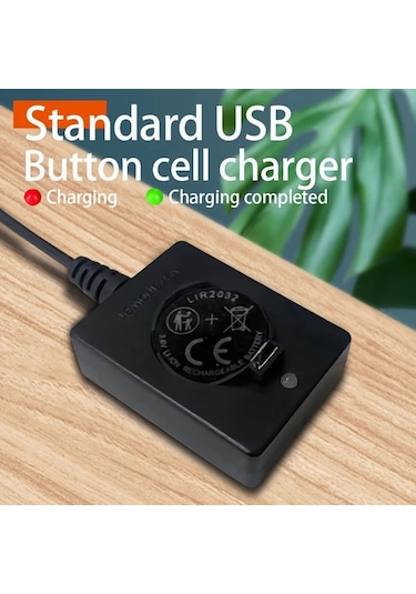 Topshop1 Lır2032 Şarj Cihazı 1 Saat Şarj 10 Adet Lır2032 Pil Hediyeli