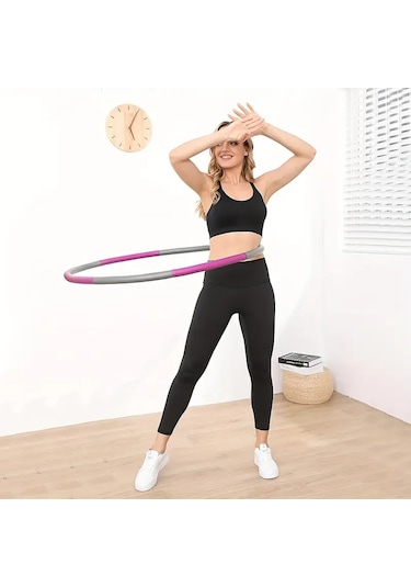 8 Parçalı Ayarlanabilir Ağırlıklı Hula Hoop 1 Kg, 72/85/95 Cm W