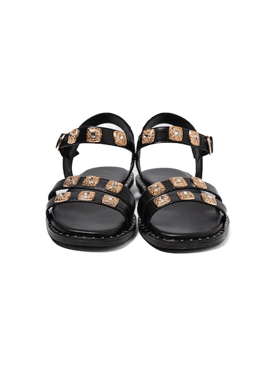 Nero Black Sandalet Kadın 72262-e6 Repo siyah