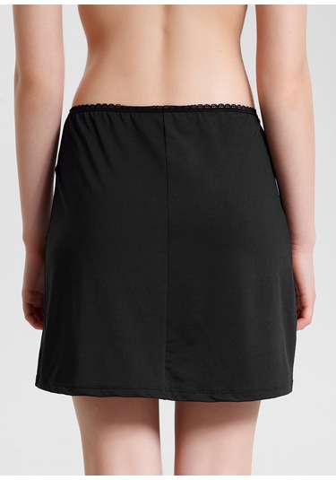 Suwen Kısa Jupon Sw0029616a012 Siyah