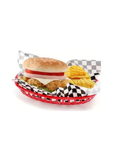 Chuangyinshop 5 Adet Sarı Yeniden Kullanılabilir Izgara Fast Food Servis Sepeti Sarı