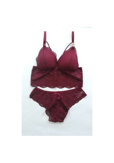 Nipora Kadın Desteksiz Ipli Dantelli Bralet Külot Takım 8189