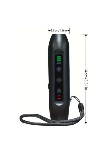 Willowhaven Siyah Usb Şarjlı Ses Dalgası Teknolojili Köpek Eğitim Cihazı Titreşim Ve Flaş Işık Modları