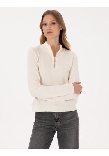 Pierre Cardin Kadın Ekru Kazak /triko 50317114-vr019 Ekru