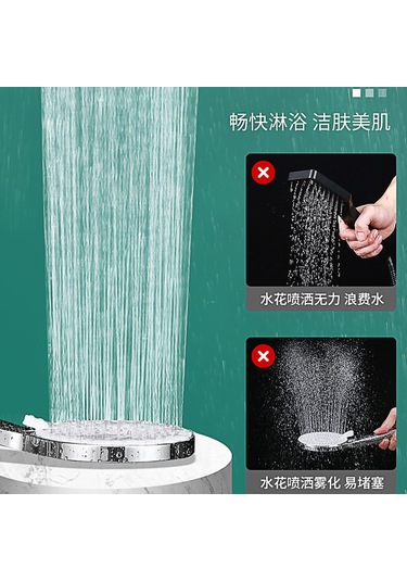 Mufunye 5 Modlu Yüksek Basınçlı Su Tasarruflu Duş Başlığı - 4.7 İnç Büyük Panel, Otomatik Temizlenir Nozzle, Ev/hotel Banyo Kullanıma Uygun Krom