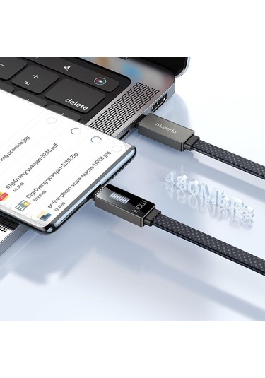 Mcdodo CA-4470 100 W 1.2 M Hızlı Şarj Data Aktarım Kablosu Siyah