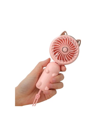 Ambition Pembe Yaz Yeni Taşınabilir El Küçük Fan Usb Şarj Mini