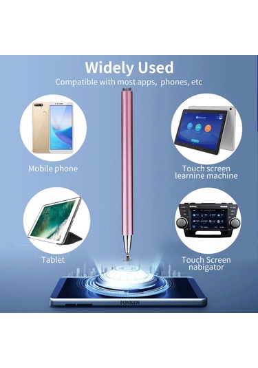 Fonken Evrensel Android Uyumlu Manyetik Dokunmatik Stylus Çizim Kalemi Siyah
