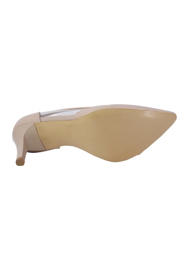 Hobby 26612 Hakiki Deri Stiletto Kadın Ayakkabı Ten