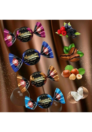 Ammar Bitter Kaplamalı Dutlu Türk Kahveli Fındıklı Hindistan Cevizli Çikolata 4'lü