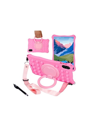 Butu Honor Uyumlu Pad X8 Pro / X9 Silikon + Pc Tablet Kılıfı 360 Derece Dönen Kickstand Koruyucu Kılıf