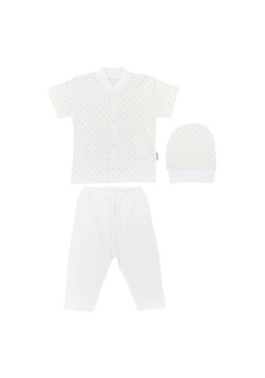 Ilkebebe Sebi Bebe Nokta Puanlı Kısa Kollu Pijama Takımı 2264