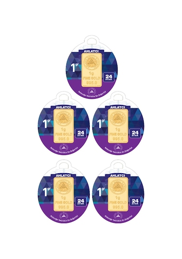 Ahlatcı Kuyumculuk 24 Ayar-5 Gram Külçe Altın (5x1)
