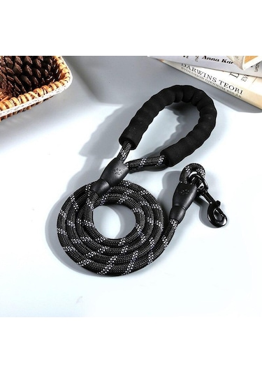 Technosmart Köpekler Için Gezdirme Tasması Reflektörlü 130 Cm Hal Siyah