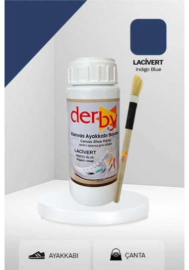 Derby Siyah Kanvas - Bez / Kumaş Ayakkabı Boyası 100 Ml