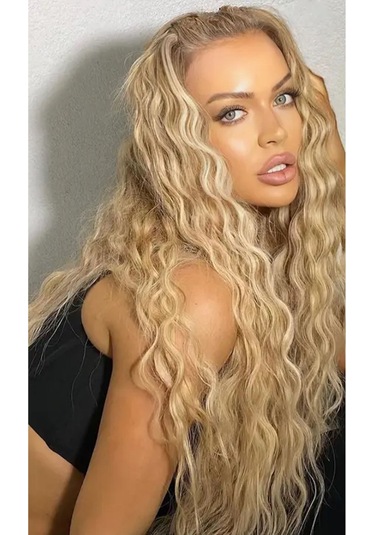 Caş Dekorasyon Isıya Dayanıklı Yıkanabilir Yarımay Çıtçıt Saç 16 Sarı-dalgalı-60cm-110 Gr+2 Adet Yan Çıtçıt Saç Sarı