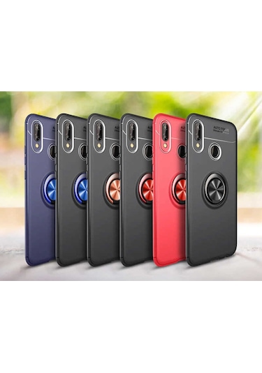 Huawei P Smart 2019 Kilif Yüzüklü Magnetli Ravel Case 389753603