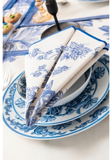 Elysian Blue, Premium Seri Mutfak Sunum Peçetesi, Duck Keten Kumaş 40x40cm 483707