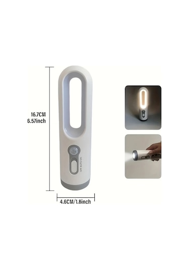 Cordial 2 Adet Vücut Sensörlü Akıllı Işık Usb Şarj Edilebilir El Feneri Hareket Sensörlü İç Dış Mekan Gece Lambası Yatak Odası Okuma Aydınlatması