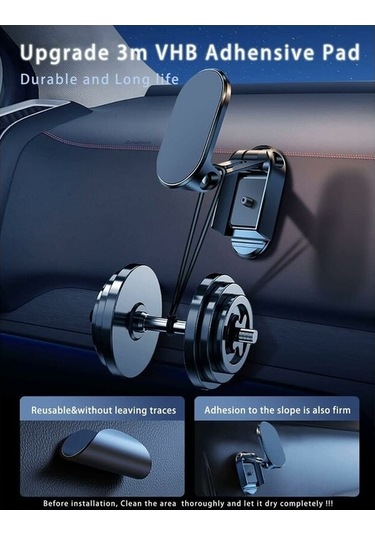 Yingfu Katlanabilir Manyetik Telefon Tutucu - Evrensel 360 Taban - İphone/samsung Uyumlu - Tüm Diğer Modeller İçin Diğer