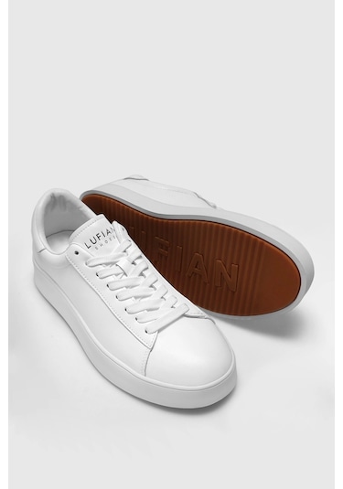 Lufian Anton Erkek Hakiki Deri Sneaker Beyaz 111230254 Beyaz