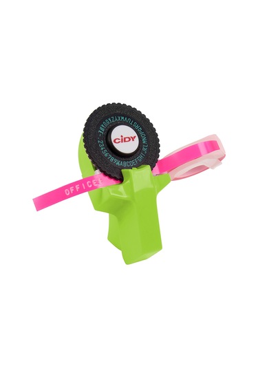 Tenfowee C101 Mini Etiket Yazıcı - 9mm Şerit, 2 Renk Bant, Taşınabilir, Dekoratif, Yeşil