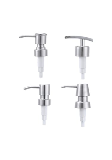 G-1pc Değiştirilebilir 304 Paslanmaz Çelik Sıvı Losyon Dispenseri Banyo Sabunu Şampuan Pompası Kafa Kavanoz Tüp Banyo Aksesuarları