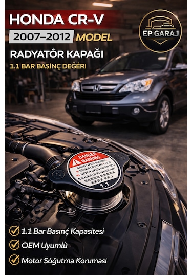 Honda Cr-v 2007 2012 Uyumlu Oem Radyatör Kapağı 1.1 Bar