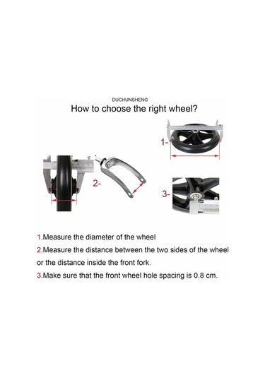 Mufunye 8 İnç Ön Teker, 2 Adet Tekerlekli Sandalye Yedek Tekerlek, Kaymaz Katı Lastik, 190mm Gri Siyah, Tekerlekli Sandalyeler İçin Tekerlekler, Tekerlekli Sandalyeler, Yürüteçler Siyah