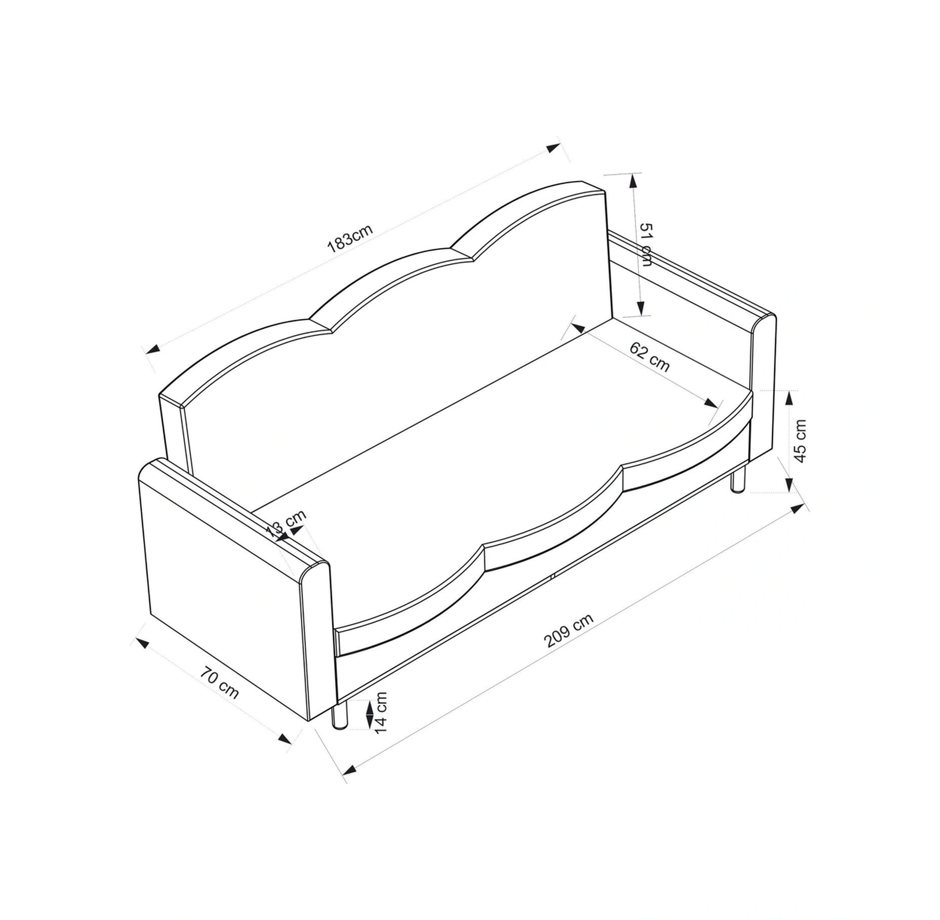 Lotus 3'lü Koltuk Coco13 Antrasit