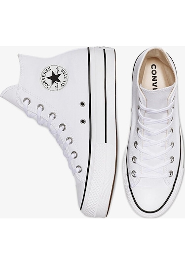 Convers CHUCK TAYLOR ALL STAR PLATFORM CANVAS Kadın Günlük Spor A Beyaz