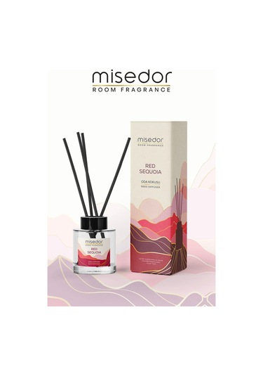Misedor Red Sequoia Çubuklu Oda Kokusu 120 ML + Oda Spreyi 500 ML