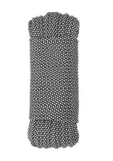 Besthome1 Güvenlik İçin 4mm 9-çekirdek Açık Hava Paracord Dağcılık Halatı 20m Siyah Siyah