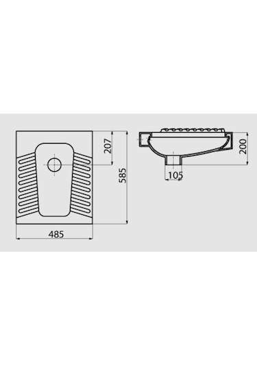 Creavit Çevre Yıkamalı Hela Taşı Beyaz 50x60