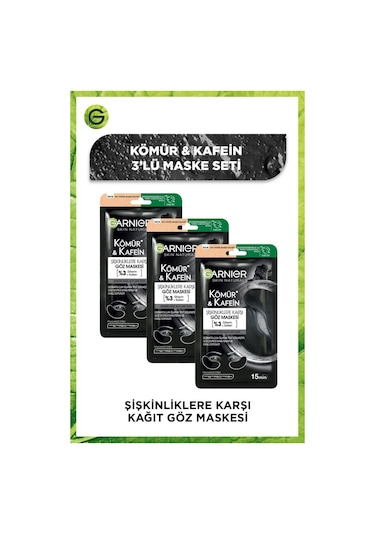 Göz Şişkinliklerine Karşı Kömür&kafein Göz Maskesi 3'lü Set pktgsbbkymhc-8246